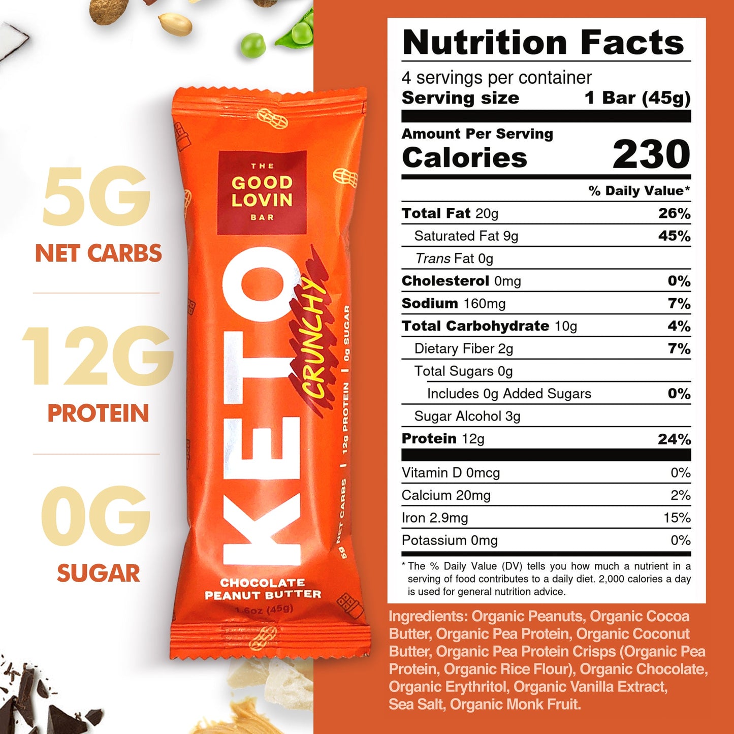 SAMPLER PACK - BEST ORGANIC KETO BAR (8ct) Refrigerated Snack Bar The Good Lovin' Bar