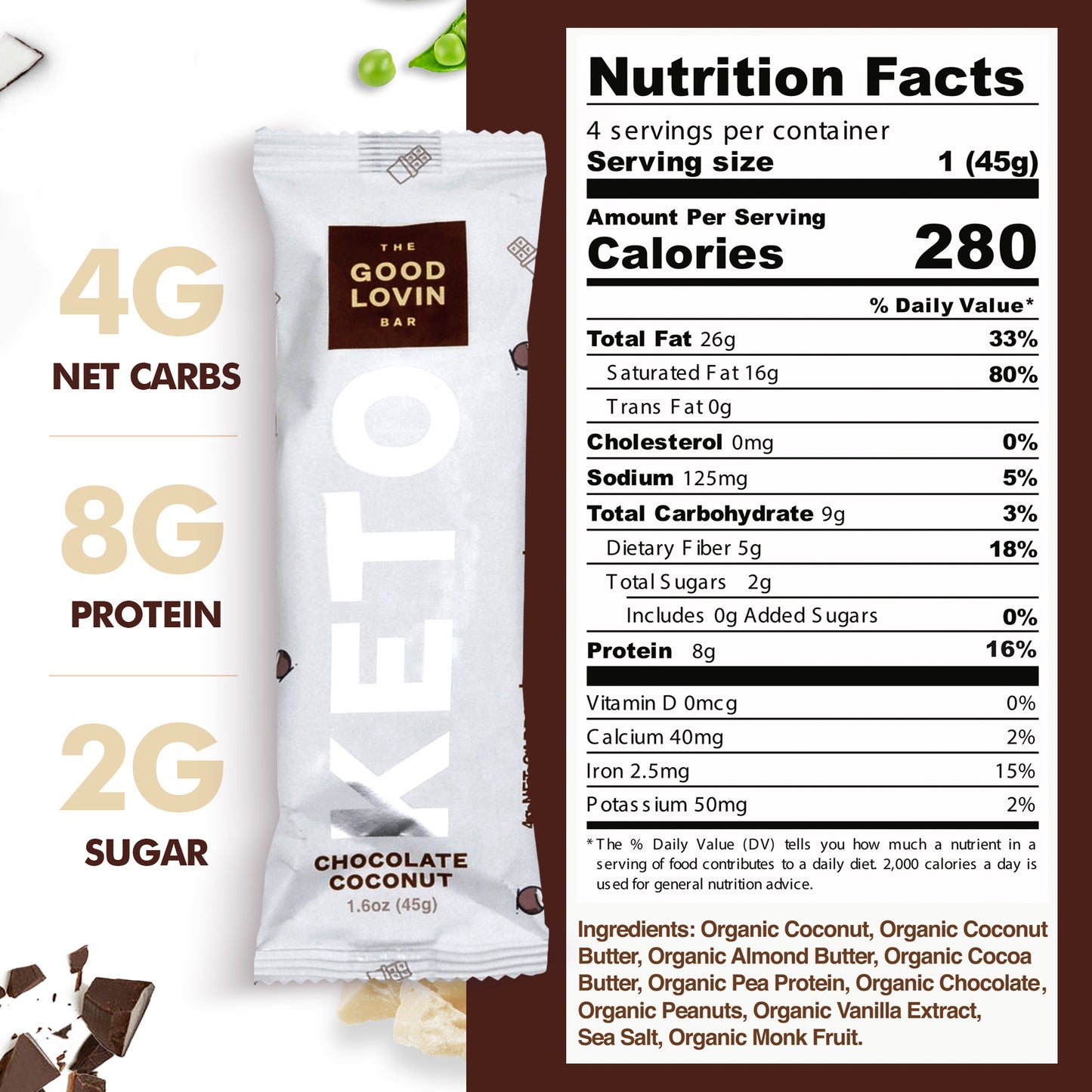 SAMPLER PACK - BEST ORGANIC KETO BAR (8ct)