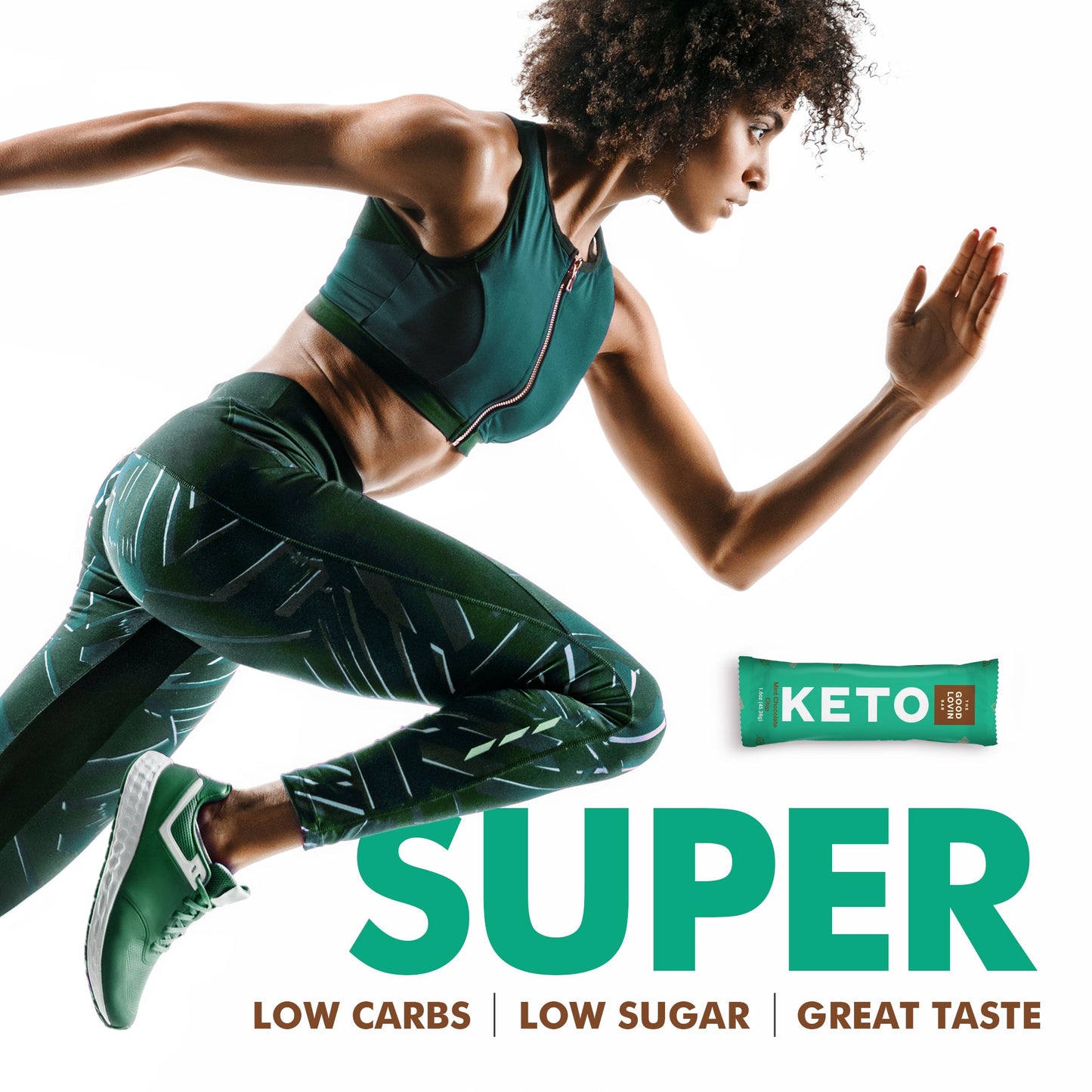 ORIGINAL ORGANIC KETO BAR Mint Chocolate Chip Flavor (4ct) Refrigerated Snack Bar The Good Lovin' Bar